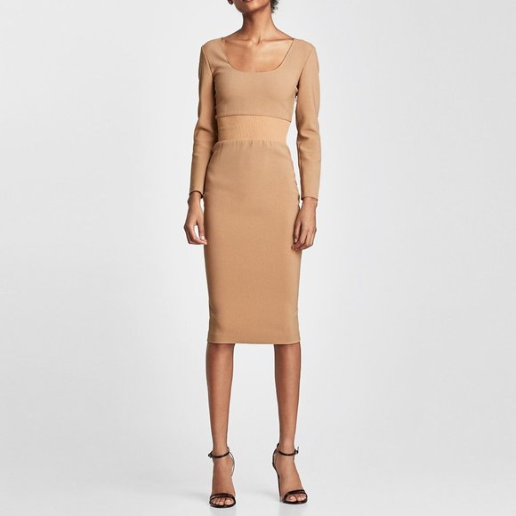 Zara | Dresses | Zara Nude Dress With 